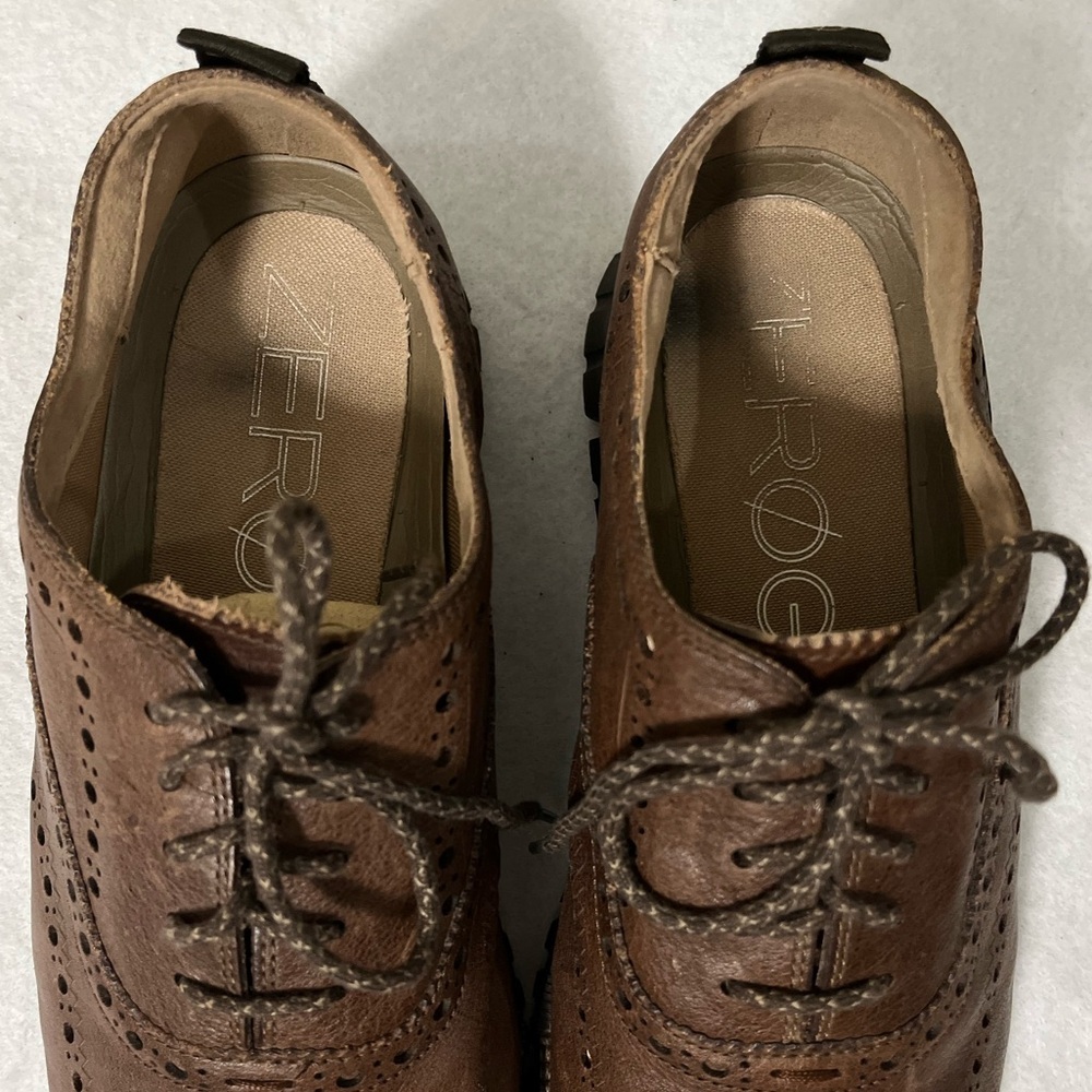 Cole Hann ZEROGRAND REMASTERED WINGTIP OXFORDS MEN's SHOES Brown Leather Sz 10.5 - Picture 10 of 10